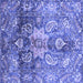 Square Machine Washable Abstract Blue Modern Rug, wshabs3521blu