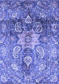 Abstract Blue Modern Rug, abs3521blu