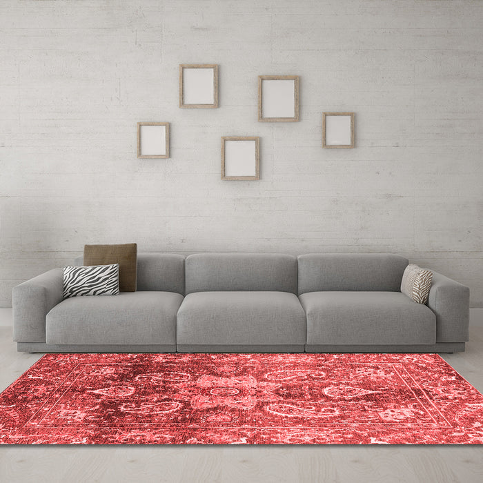 Modern Red Washable Rugs