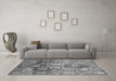 Machine Washable Abstract Gray Modern Rug in a Living Room,, wshabs3521gry