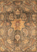 Machine Washable Abstract Brown Modern Rug, wshabs3521brn