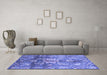 Machine Washable Abstract Blue Modern Rug in a Living Room, wshabs3521blu
