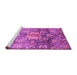 Sideview of Machine Washable Abstract Pink Modern Rug, wshabs3521pnk