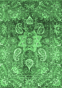 Abstract Emerald Green Modern Rug, abs3521emgrn