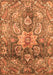 Machine Washable Abstract Orange Modern Area Rugs, wshabs3521org