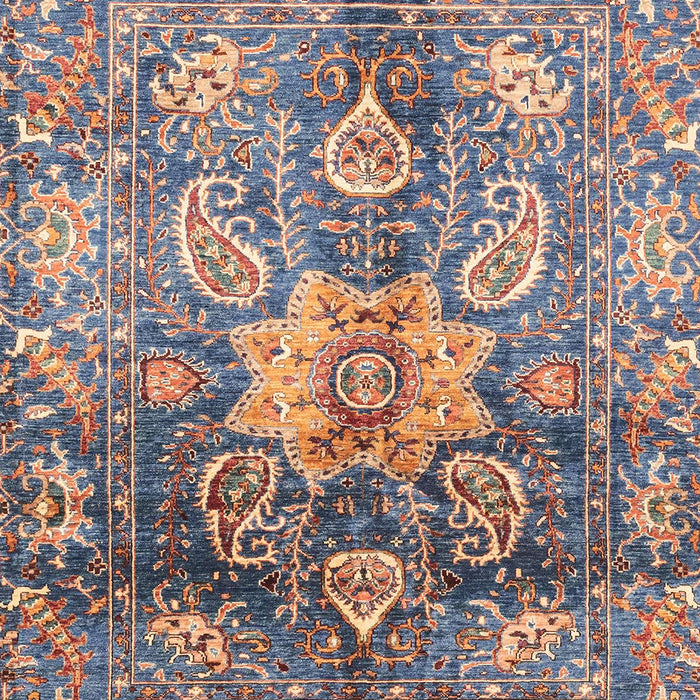 Machine Washable Abstract Rosy-Finch Purple Rug, wshabs3521