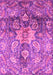 Machine Washable Abstract Pink Modern Rug, wshabs3521pnk