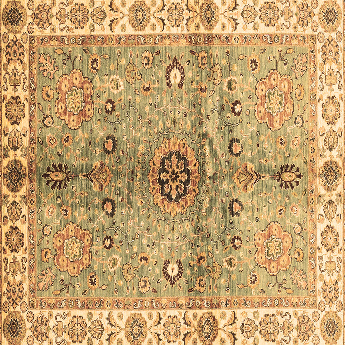 Square Machine Washable Oriental Brown Traditional Rug, wshabs3522brn