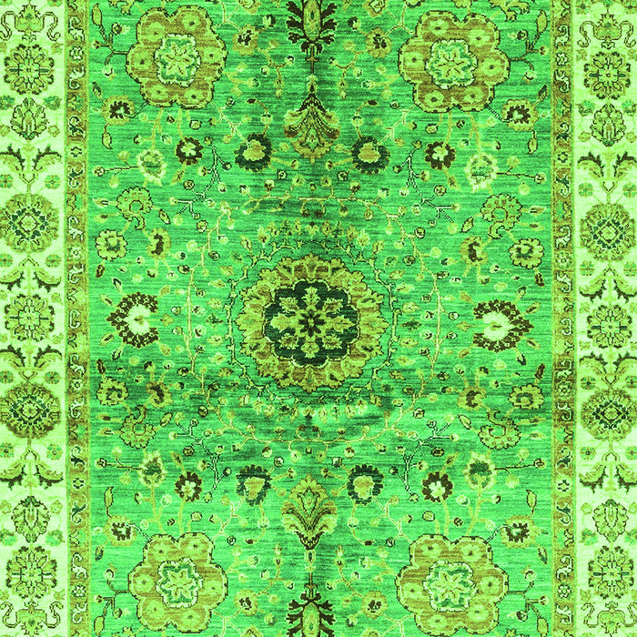 Machine Washable Oriental Green Traditional Area Rugs, wshabs3522grn
