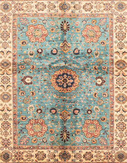 Machine Washable Abstract Sage Green Rug, wshabs3522