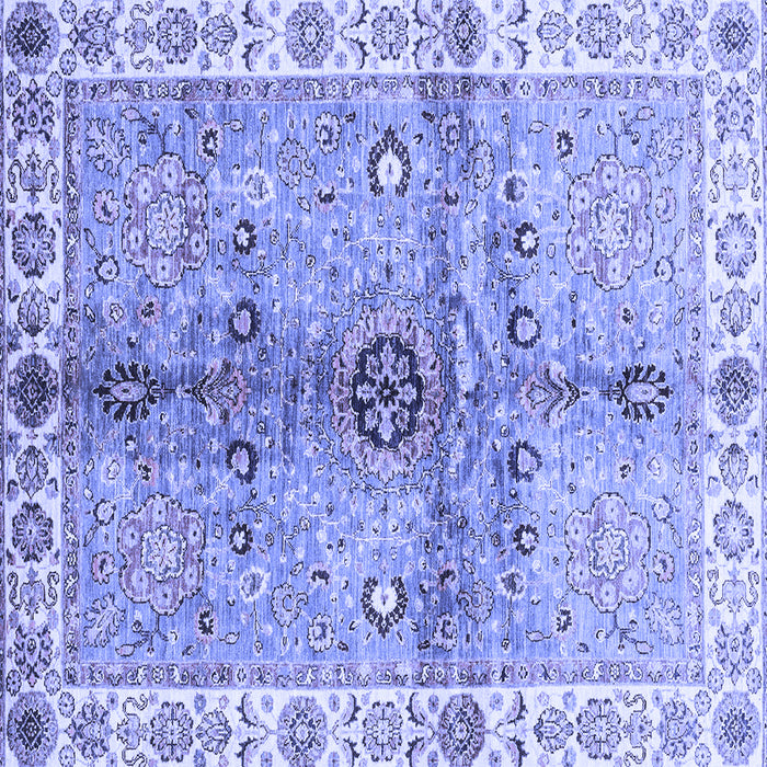 Square Machine Washable Oriental Blue Traditional Rug, wshabs3522blu
