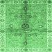 Square Oriental Emerald Green Traditional Rug, abs3522emgrn