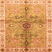 Square Oriental Orange Traditional Rug, abs3522org