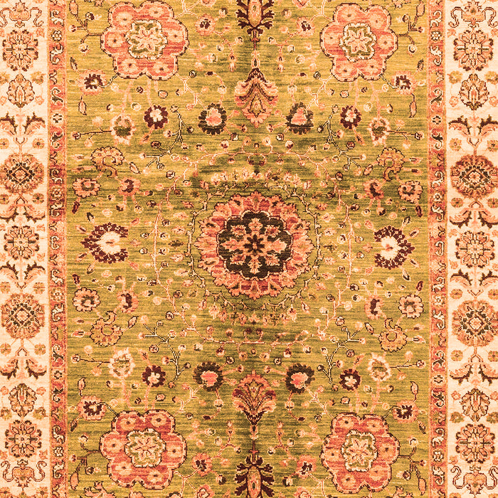 Machine Washable Oriental Orange Traditional Area Rugs, wshabs3522org
