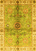 Machine Washable Oriental Yellow Traditional Rug, wshabs3522yw