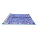 Sideview of Machine Washable Oriental Blue Traditional Rug, wshabs3522blu