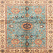 Square Abstract Sage Green Oriental Rug, abs3522