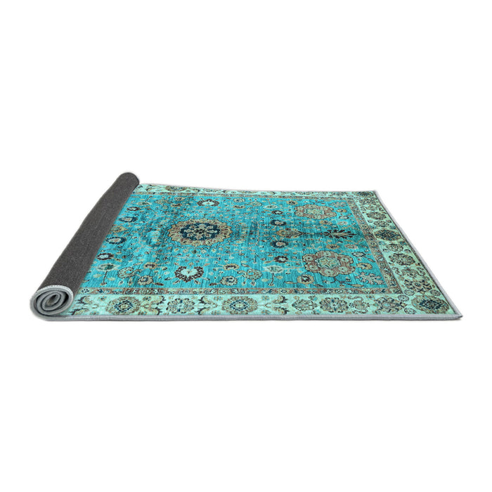 Sideview of Oriental Light Blue Traditional Rug, abs3522lblu