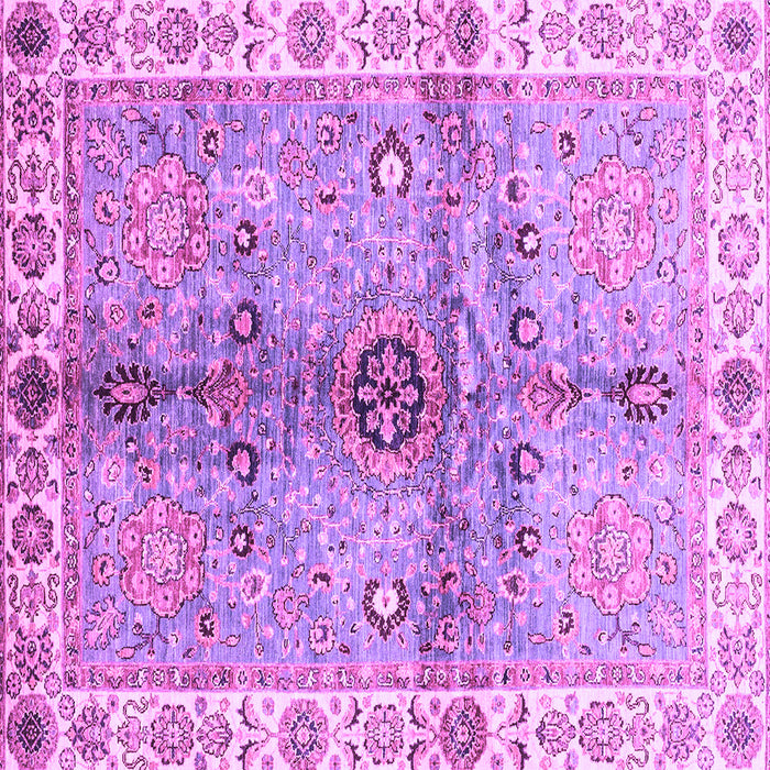 Square Oriental Purple Traditional Rug, abs3522pur