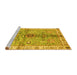 Sideview of Machine Washable Oriental Yellow Traditional Rug, wshabs3522yw