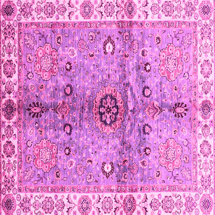 Square Machine Washable Oriental Pink Traditional Rug, wshabs3522pnk
