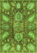 Abstract Green Modern Rug, abs3523grn