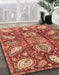 Machine Washable Abstract Red Rug in a Family Room, wshabs3523