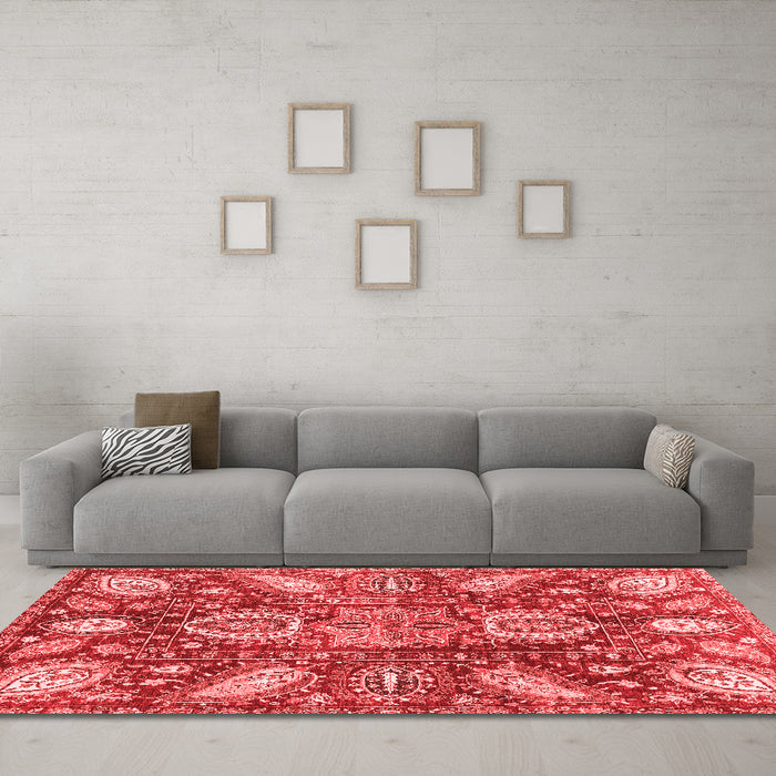 Modern Red Washable Rugs