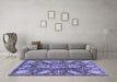 Machine Washable Abstract Blue Modern Rug in a Living Room, wshabs3523blu