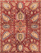 Machine Washable Abstract Red Rug, wshabs3523