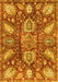 Abstract Yellow Modern Rug, abs3523yw