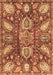 Machine Washable Abstract Brown Modern Rug, wshabs3523brn