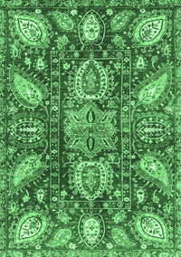 Abstract Emerald Green Modern Rug, abs3523emgrn