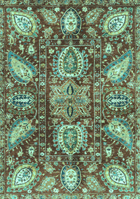 Abstract Turquoise Modern Rug, abs3523turq