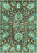 Machine Washable Abstract Turquoise Modern Area Rugs, wshabs3523turq