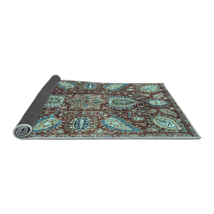 Sideview of Abstract Light Blue Modern Rug, abs3523lblu