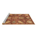 Sideview of Machine Washable Abstract Brown Modern Rug, wshabs3523brn