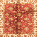 Square Oriental Orange Traditional Rug, abs3524org