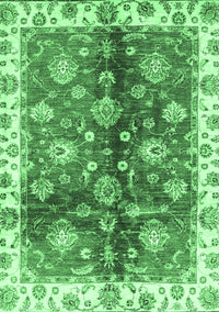 Oriental Emerald Green Traditional Rug, abs3524emgrn