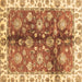 Square Oriental Brown Traditional Rug, abs3524brn