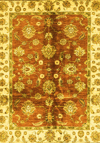 Oriental Yellow Traditional Rug, abs3524yw