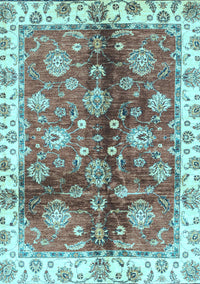 Oriental Light Blue Traditional Rug, abs3524lblu