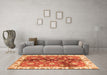 Machine Washable Oriental Orange Traditional Area Rugs in a Living Room, wshabs3524org