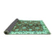 Sideview of Oriental Turquoise Traditional Rug, abs3524turq