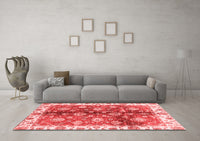 Machine Washable Oriental Red Traditional Rug, wshabs3524red
