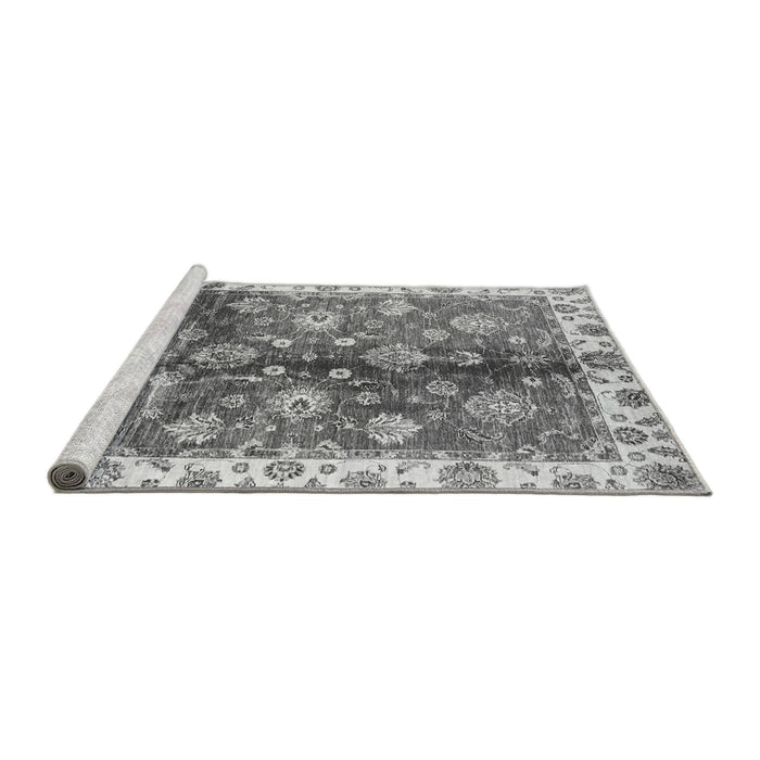 Sideview of Machine Washable Oriental Gray Traditional Rug, wshabs3524gry