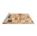 Sideview of Machine Washable Abstract Orange Rug, wshabs3525