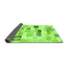 Sideview of Abstract Green Modern Rug, abs3525grn