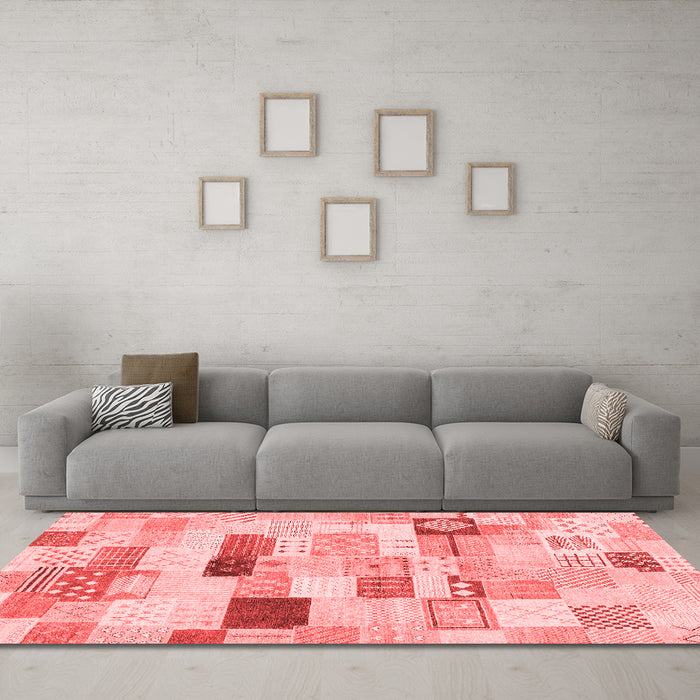 Modern Red Washable Rugs