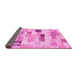 Sideview of Abstract Pink Modern Rug, abs3525pnk